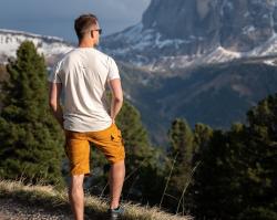 Husky Kalfer M mustard pánské funkční kraťasy