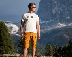 Husky Kalfer M mustard pánské funkční kraťasy