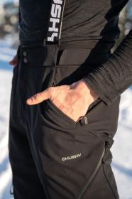 Husky Galti M black pánské lyžařské kalhoty