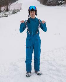 Husky Gilep M modré pánské lyžařské kalhoty