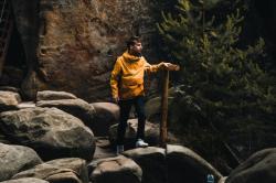 Husky Koby M mustard pánské outdoor kalhoty