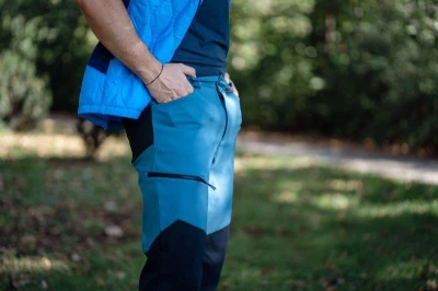 Husky Kavia M turquoise/black pánské softshellové kalhoty