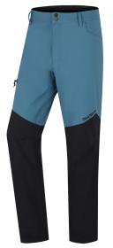 Husky Kavia M turquoise/black pánske softshellové nohavice