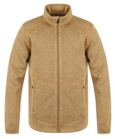 Husky Alan M beige pánský fleecový svetr na zip