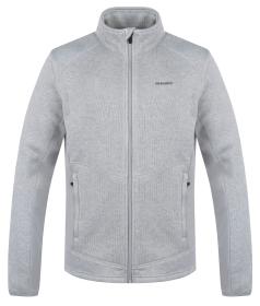 Husky Alan M light grey pánský fleecový svetr na zip