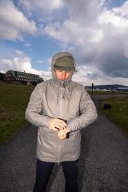 Husky Nestia M brown pánský hardshell kabát