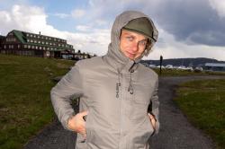 Husky Nestia M brown pánský hardshell kabát