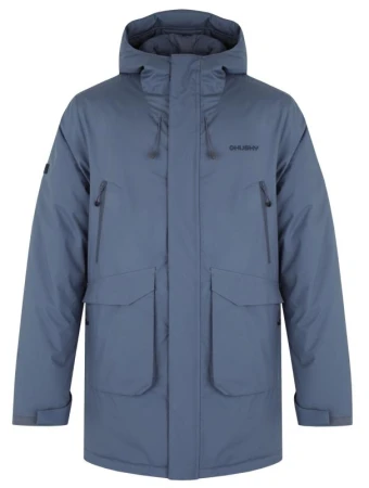 Husky Narvik M faded blue pánský hardshellový plněný kabát