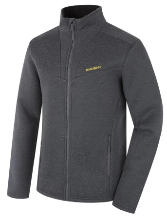 Husky Akra M dark grey pánský svetr na zip