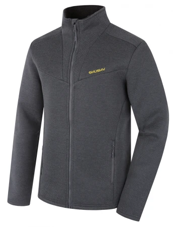 Husky Akra M dark grey pánský svetr na zip