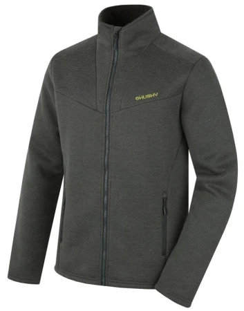 Husky Akra M dark khaki pánský svetr na zip