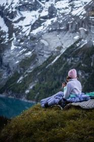 Husky Dinis Ladies -10°C blue/pink péřový třísezónní dámský spacák