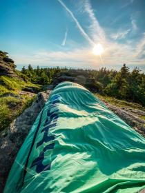 Husky Dinis -10°C blue/mint péřový třísezónní spacák