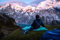 Husky Dinis -10°C blue/mint péřový třísezónní spacák