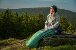 Husky Dinis -10°C blue/mint péřový třísezónní spacák