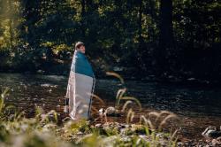 Husky Drumy blue/grey péřový třísezónní spacák