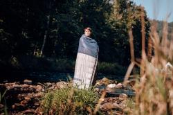 Husky Drumy blue/grey péřový třísezónní spacák