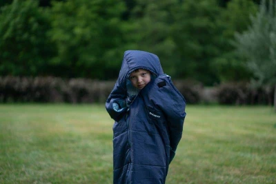 Husky Kids Magic blue/mustard syntetický třísezónní dětský spacák
