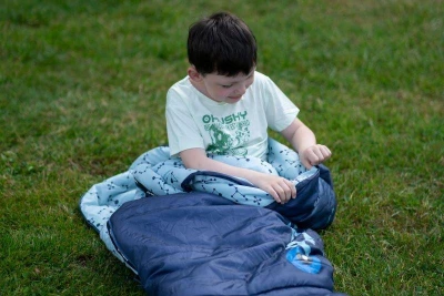 Husky Kids Magic blue/turquoise syntetický trojsezónny detský spacák