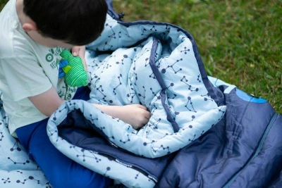 Husky Kids Magic blue/turquoise syntetický trojsezónny detský spacák
