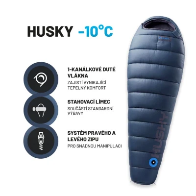 Husky blue syntetický třísezónní spacák
