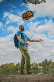 Husky Enjoy blue/orange syntetický zimní spacák