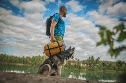 Husky Enjoy blue/orange syntetický zimní spacák