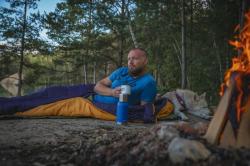 Husky Enjoy blue/orange syntetický zimní spacák