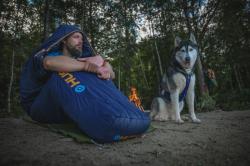 Husky Enjoy blue/orange syntetický zimní spacák