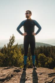 Husky Tyme M dark blue termoprádlo Active Winter Kalhoty