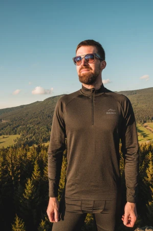 Husky Tromi zip M black termoprádlo Active Winter Triko