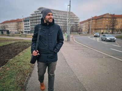 Husky Mermel brown unisex merino čepice
