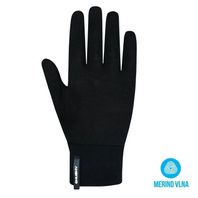 Husky Merglov black unisex merino rukavice Husky Merglov black unisex merino rukavice