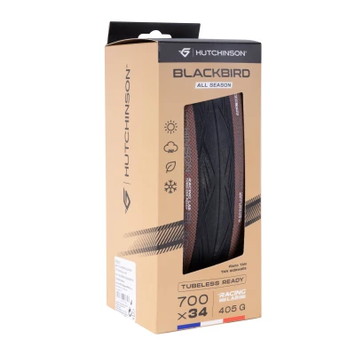 Hutchinson Plášť H. BLACKBIRD ALLSEASON TLR 700x34kvl,črn-béž