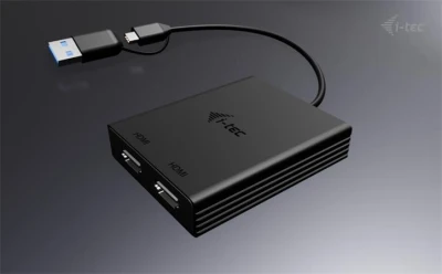 i-Tec USB-A/USB-C Dual 4K HDMI Video Adapter