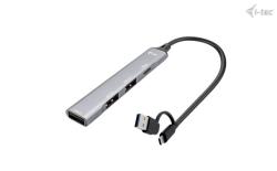 I-Tec USB-A/USB-C Metal HUB 1x USB-C 3.1 + 3x USB 2.0 I-Tec USB-A/USB-C Metal HUB 1x USB-C 3.1 + 3x USB 2.0