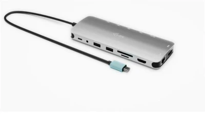 i-Tec USB-C Metal Nano 3x Display Dock, 2x HDMI 1x USB-C video, PD 140W + i-tec Universal Charger 140 W