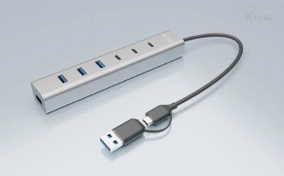 i-Tec USB-C/USB-A Charging Metal HUB 7 port (3x USB-C, 4x USB-A)