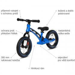 Micro Balance Bike Deluxe Blue dětské odrážedlo + sleva 300,- na příslušenství