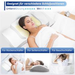 Idea Polštář z paměťové pěny pro dospělé bílo-světlešedý