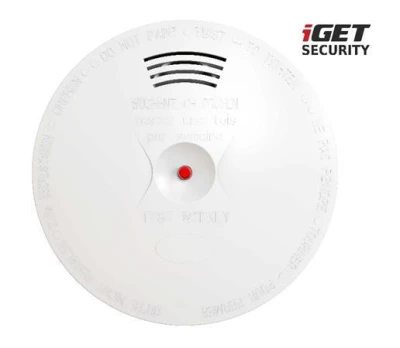 iGET SECURITY EP14 - Bezdrátový senzor kouře pro alarm SECURITY M5, EN14604:2005, dosah 500m