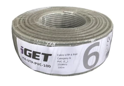 iGET Síťový kabel CAT6 UTP PVC Eca 100m/role iGET Síťový kabel CAT6 UTP PVC Eca 100m/role