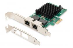 Digitus Karta Gigabit Ethernet PCI Express, dvouportová 32bitový držák s nízkým profilem, čipová sada Intel Digitus Karta Gigabit Ethernet PCI Express, dvouportová 32bitový držák s nízkým profilem, čipová sada Intel