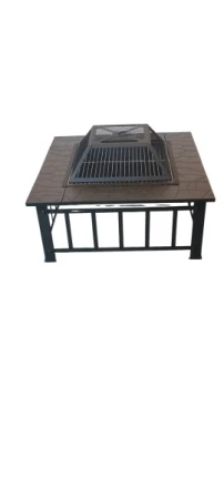 IGNIRA Čtvercové kryté ohniště PIT-008 80 cm s odkládací plochou
