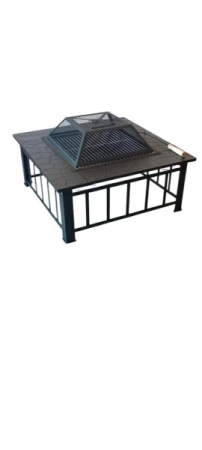 IGNIRA Čtvercové kryté ohniště PIT-008 80 cm s odkládací plochou