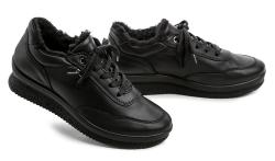 IMAC 5531-025 čierne dámske zimné poltopánky