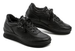 IMAC 5531-025 čierne dámske zimné poltopánky