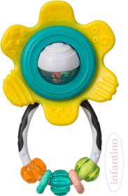 Infantino Baby chrastítko a kousátko kytka plast pro miminko