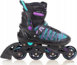 Raven Cande Black/Mint/Violet detské kolieskové korčule
