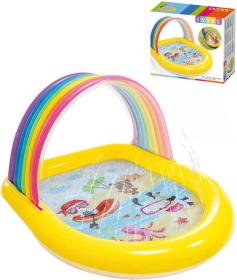 Intex Baby bazének nafukovací se stříškou brouzdaliště s vodotryskem 57156 Intex Baby bazének nafukovací se stříškou brouzdaliště s vodotryskem 57156